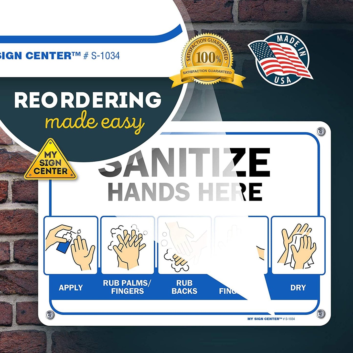 Sanitize Hands Here Sign