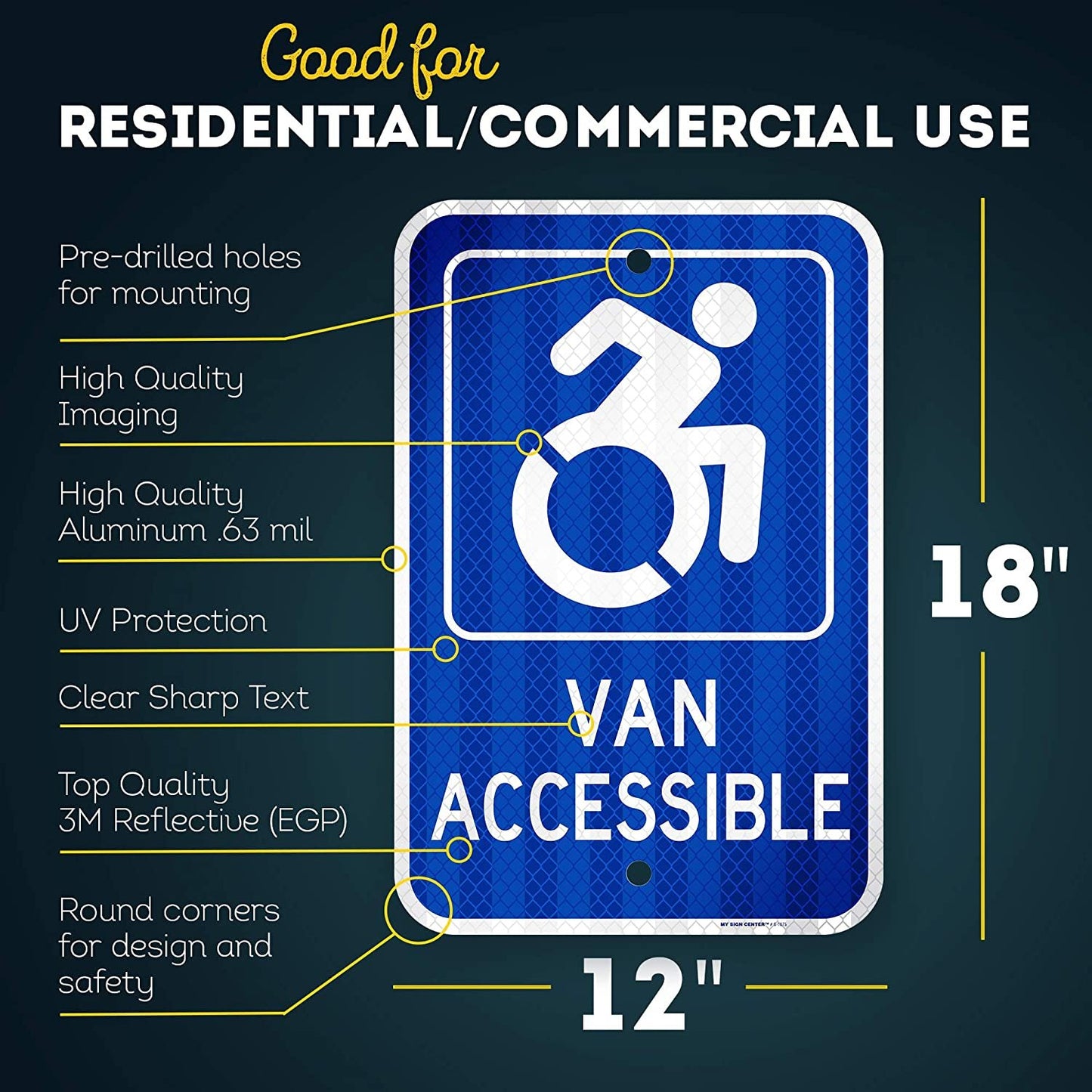 Van Accessible Handicap Parking Sign 2