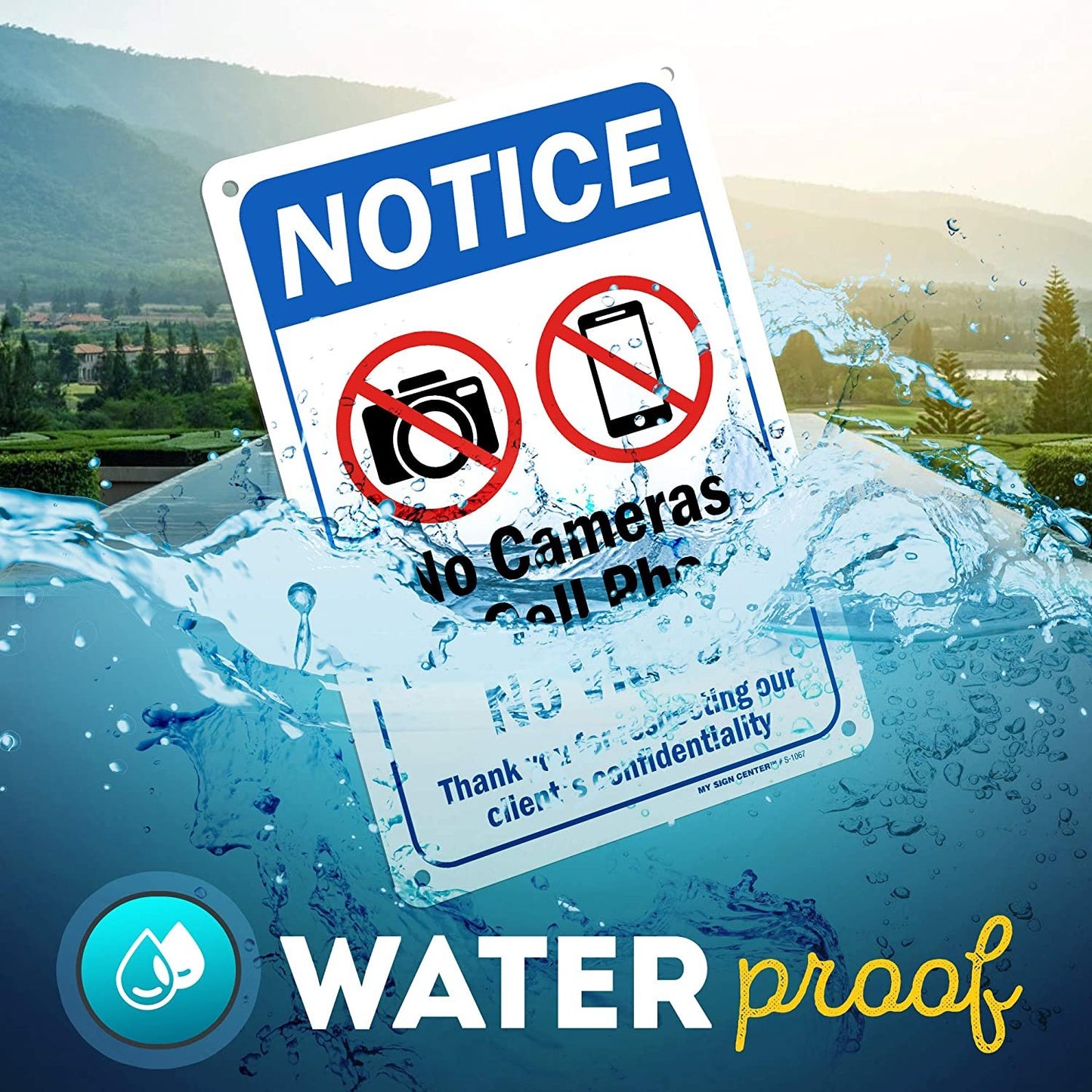 Notice No Camera No Cell Phone No Video Recording Sign