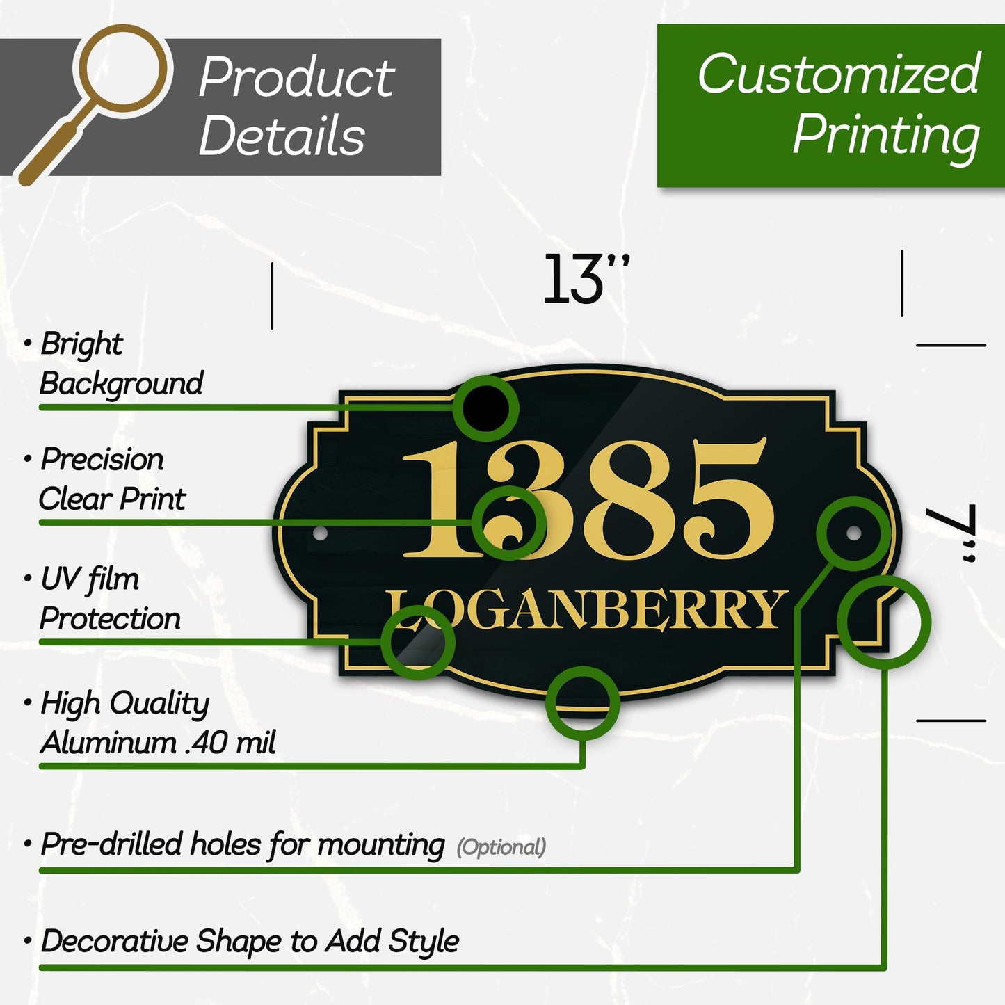 Customize and Personalized House Address Sign 2