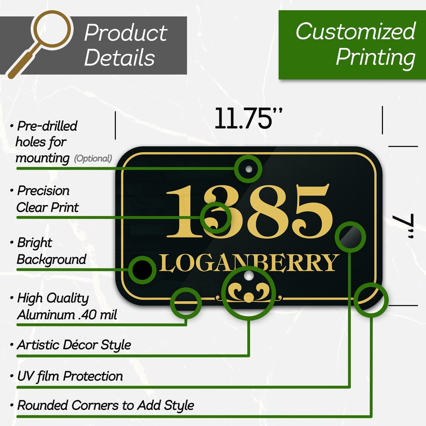 Customized and Personalized House Address Sign 4