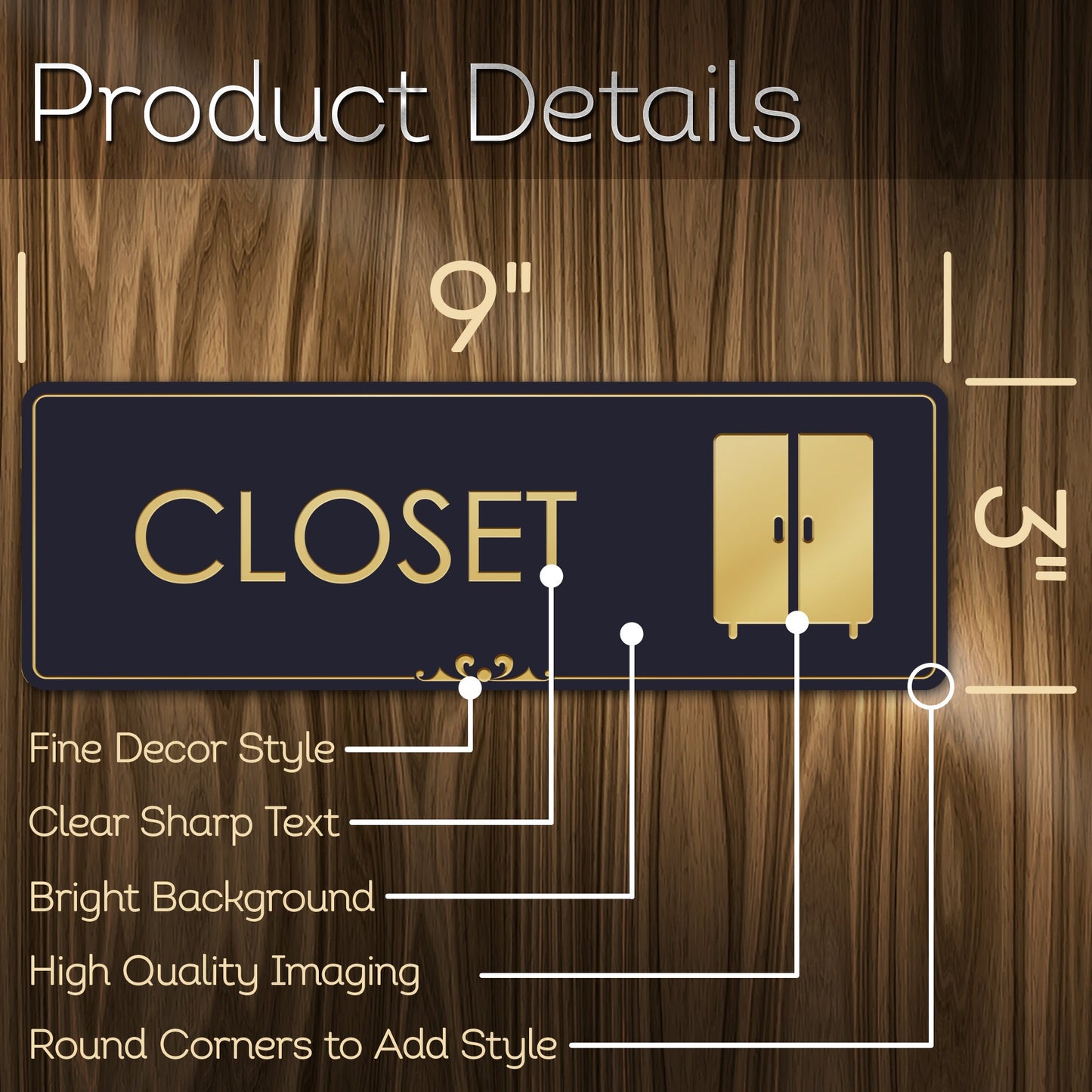 Closet Door Storage Room Sign