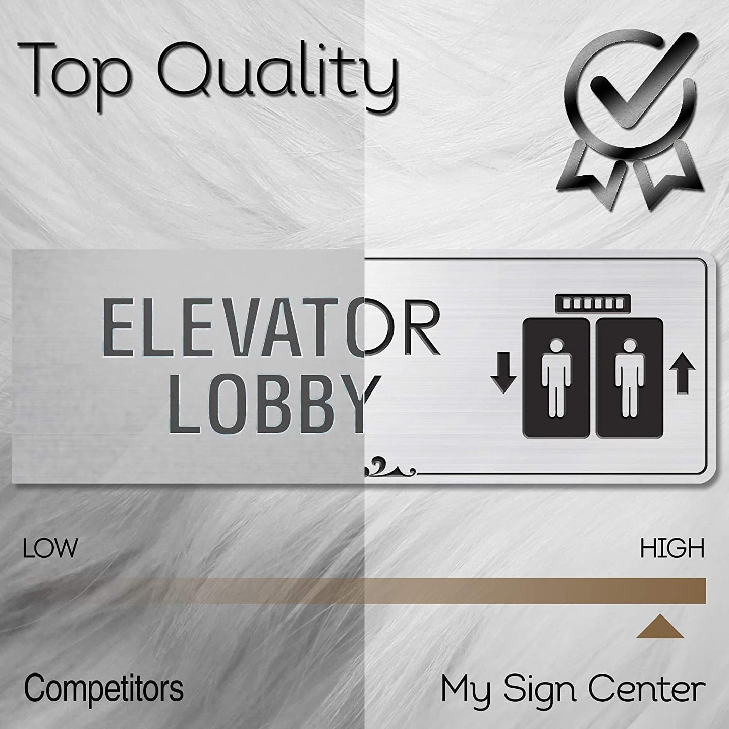 Lobby Elevator Sign Elevator Floor Engraved Sign