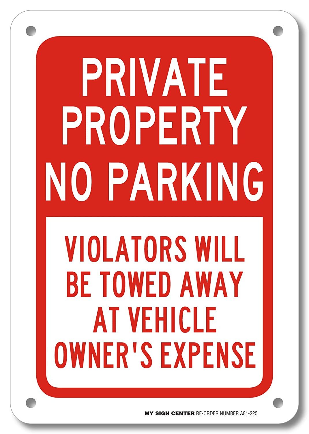Private Property No Parking Sign 1