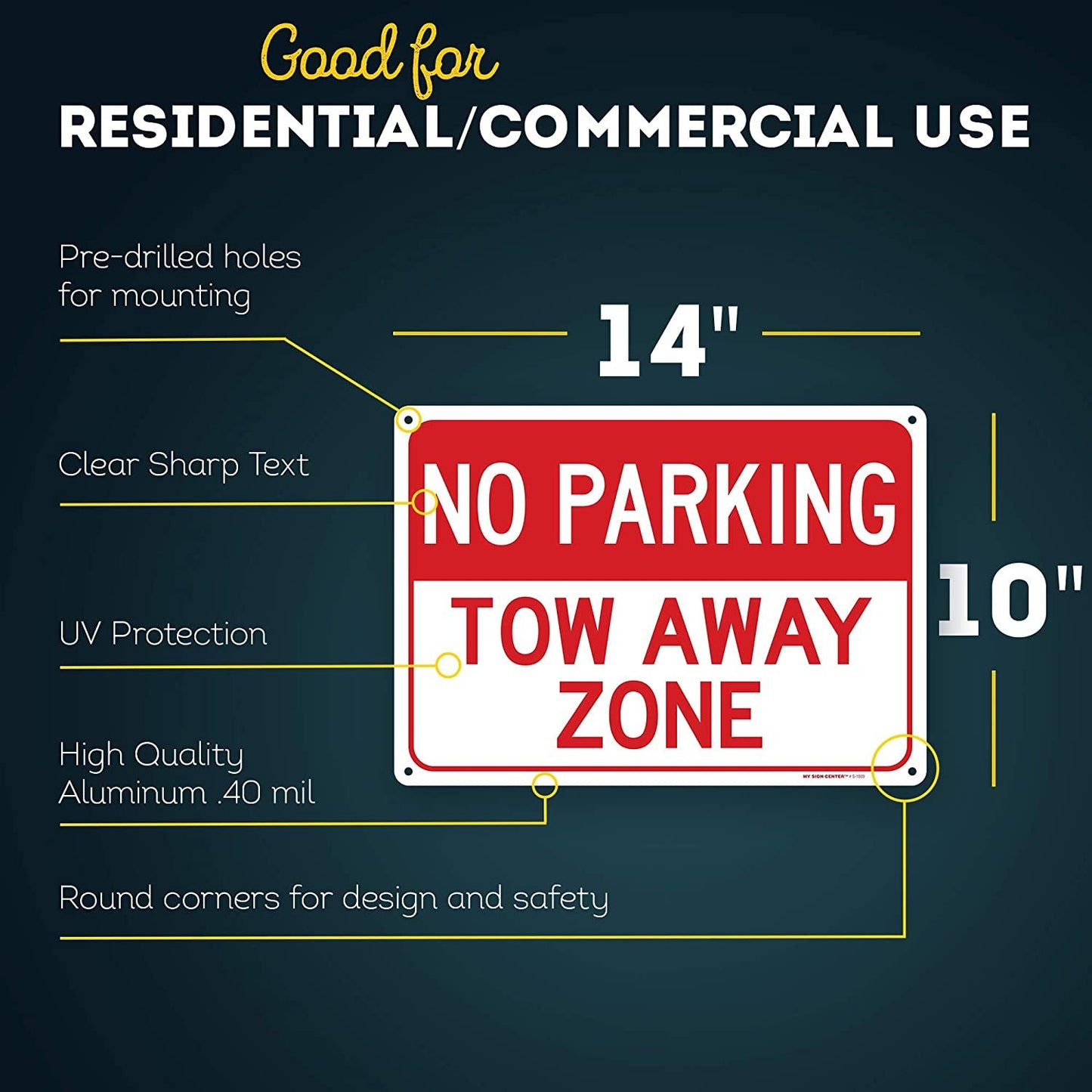 No Parking Tow Away Zone Sign