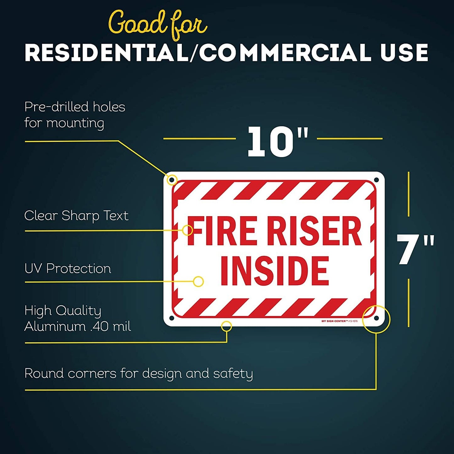 Fire Sprinkler Riser Sign