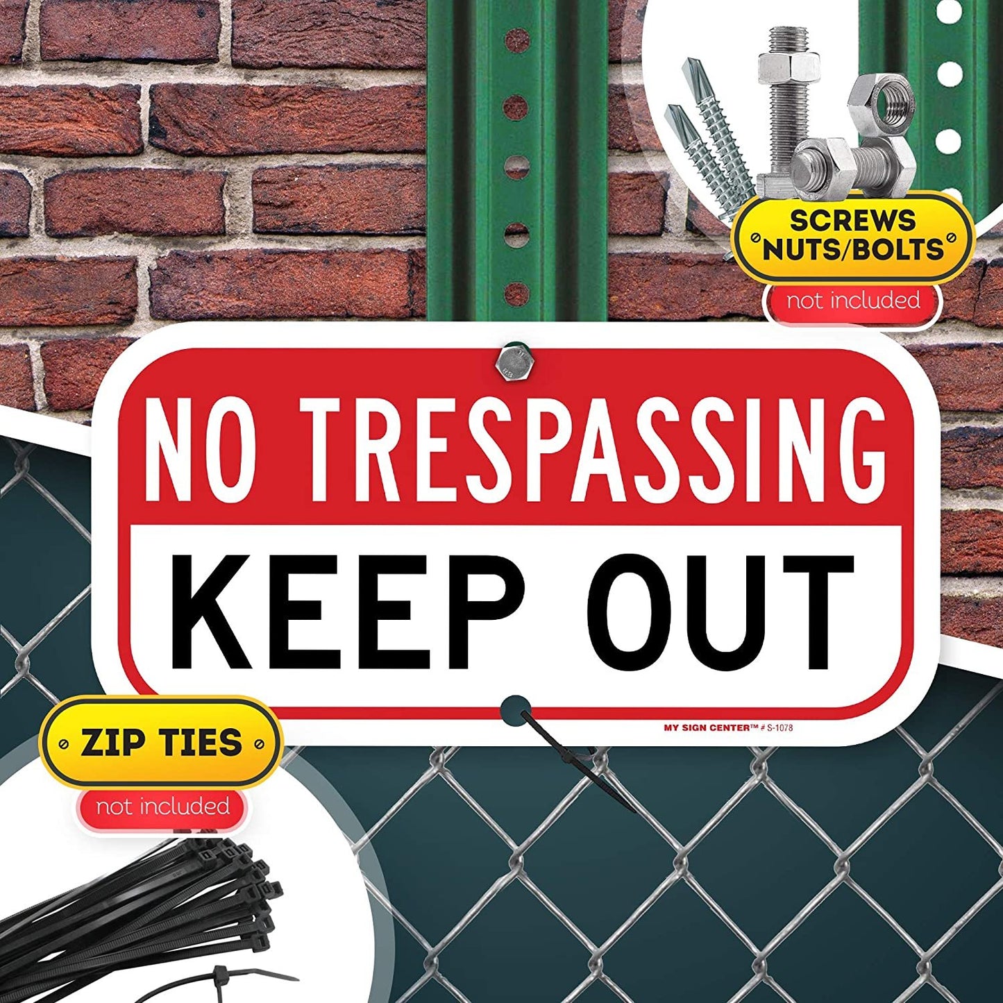Private Property No Trespassing Keep Out Sign