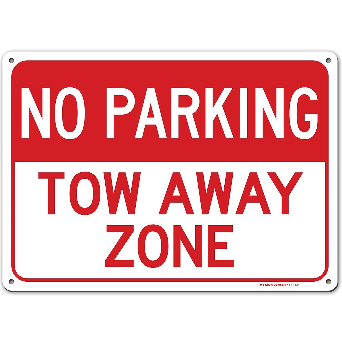 No Parking Tow Away Zone Sign