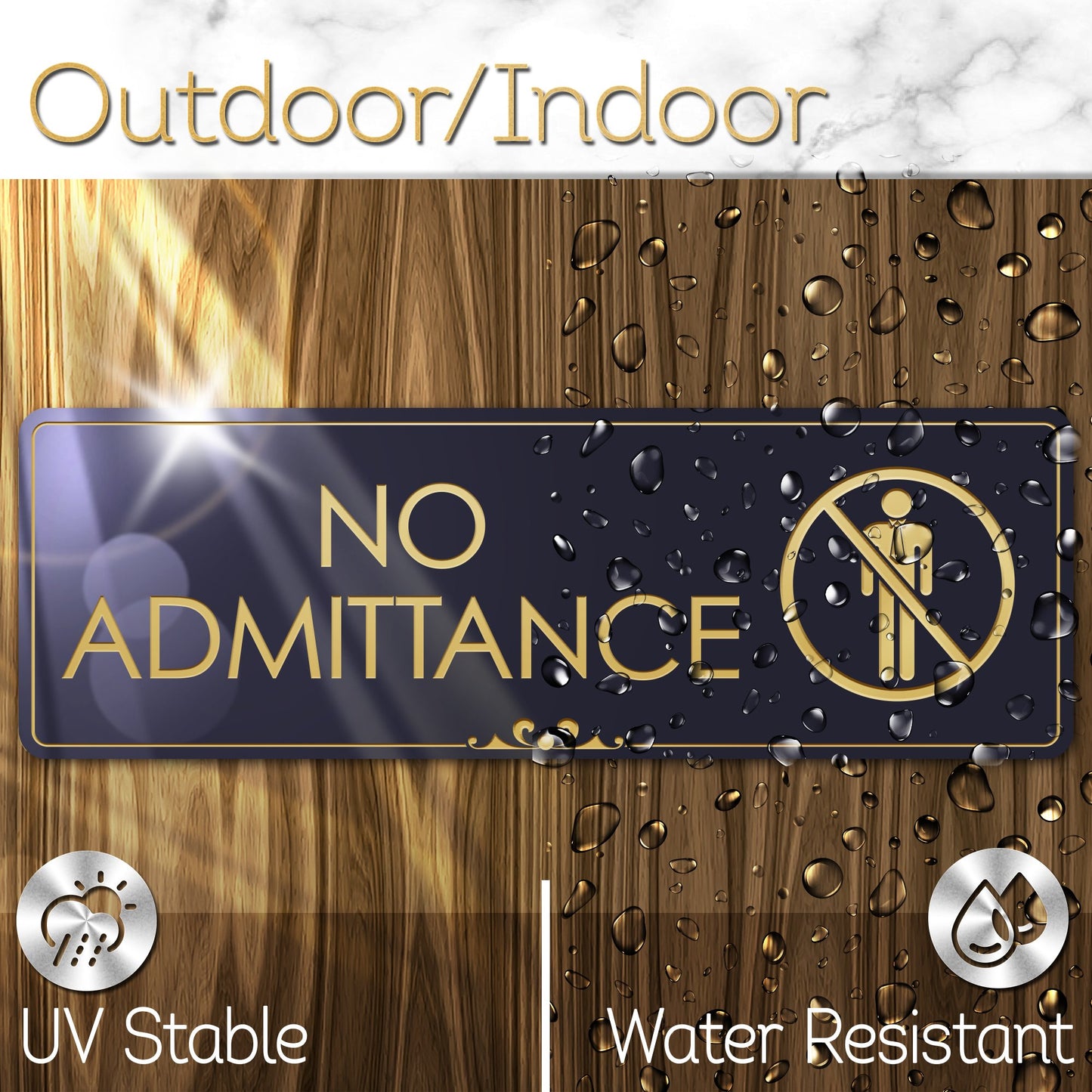 No Admittance - Laser Engraved Sign