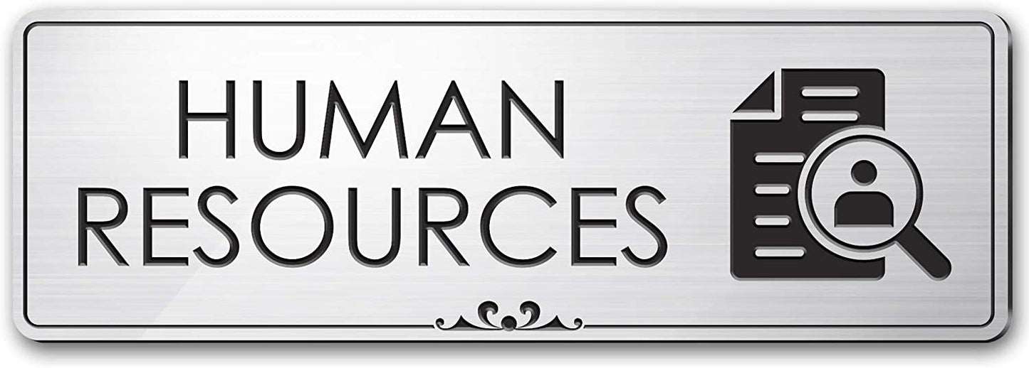 Human Resources Sign for Office Door
