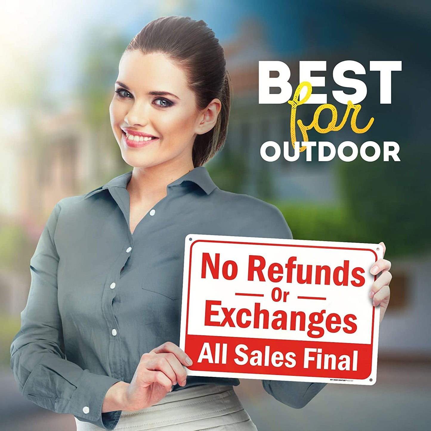 NO Refunds or Exchanges Sign, All Sales Final