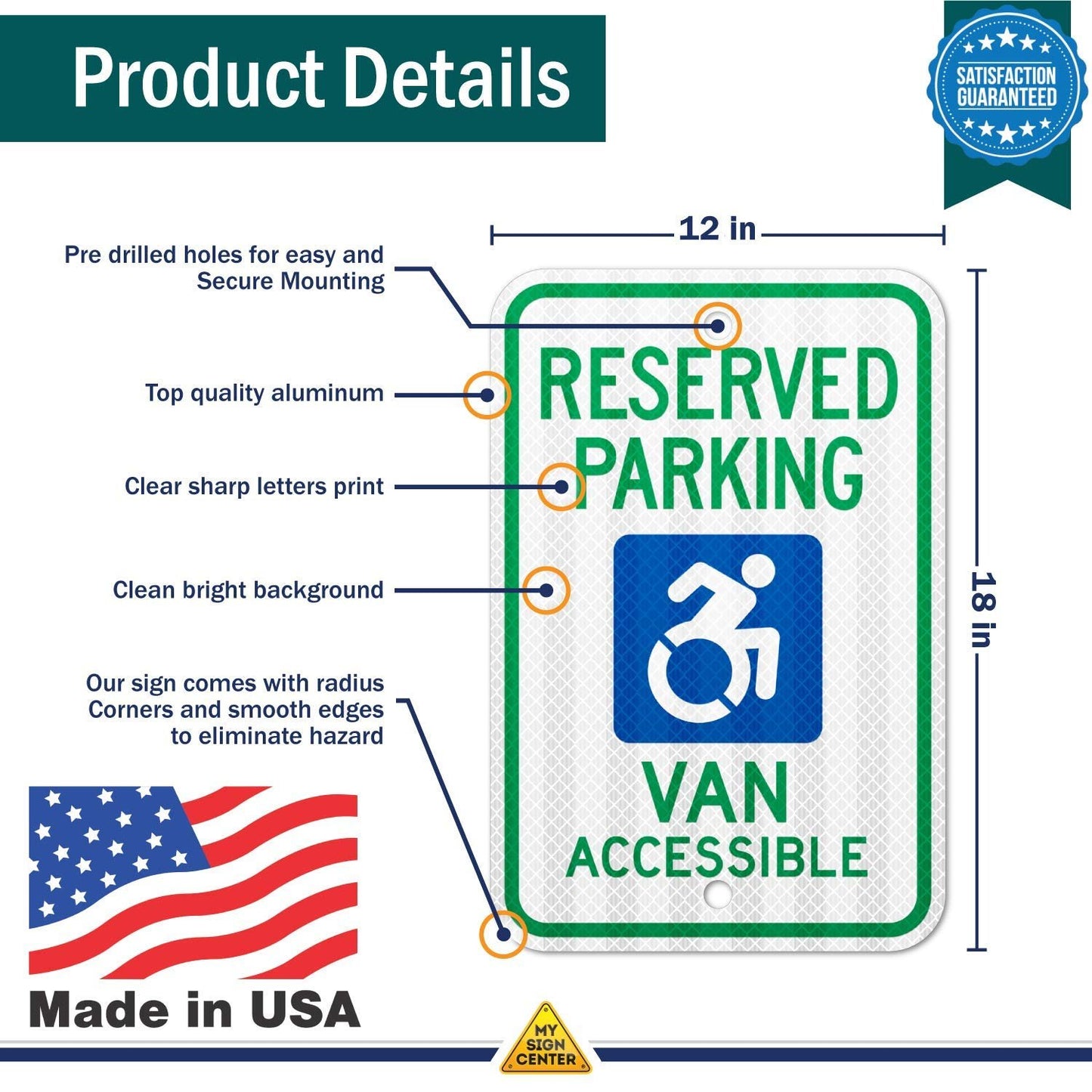 Van Accessible Handicap Parking Sign 4