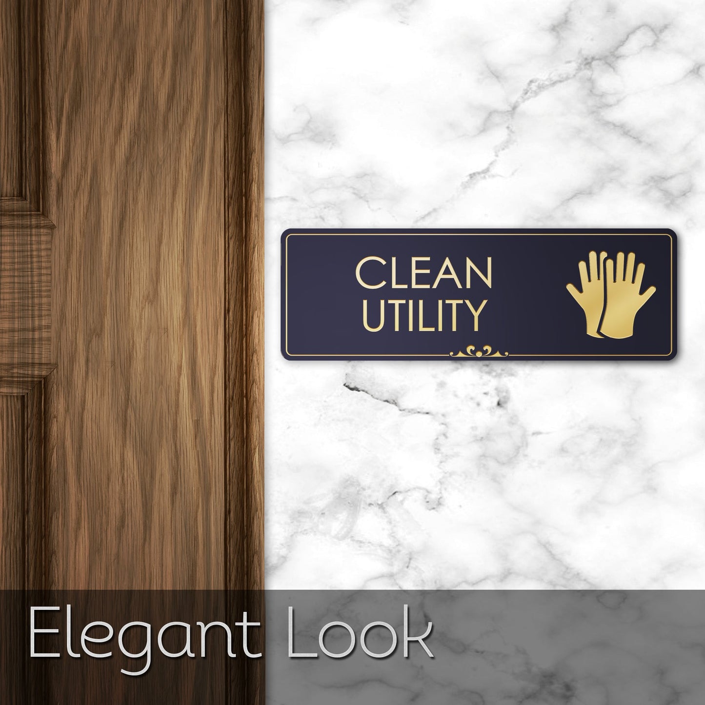 Clean Utility Closet Room Sign for Office/Business