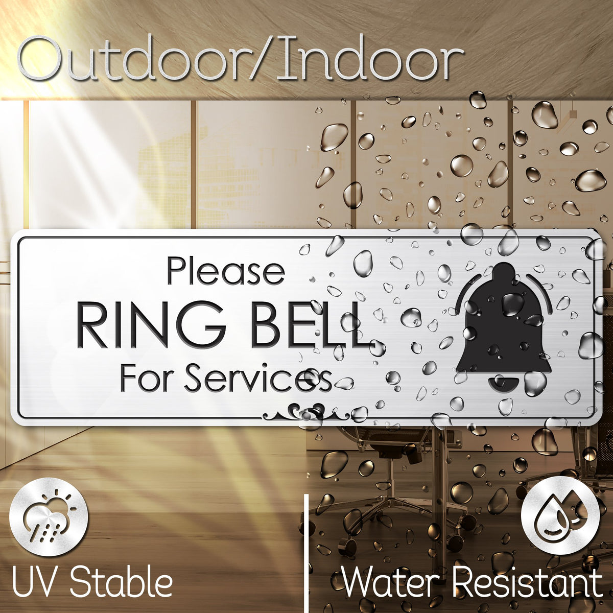 Please Ring Bell for Service Sign Office Ring for Assistance, 3