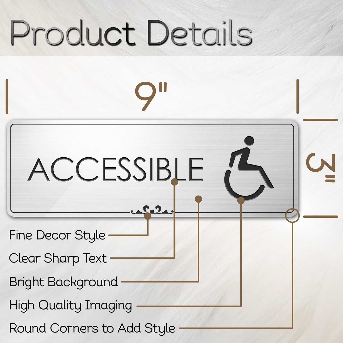 Accessible - Laser Engraved Sign