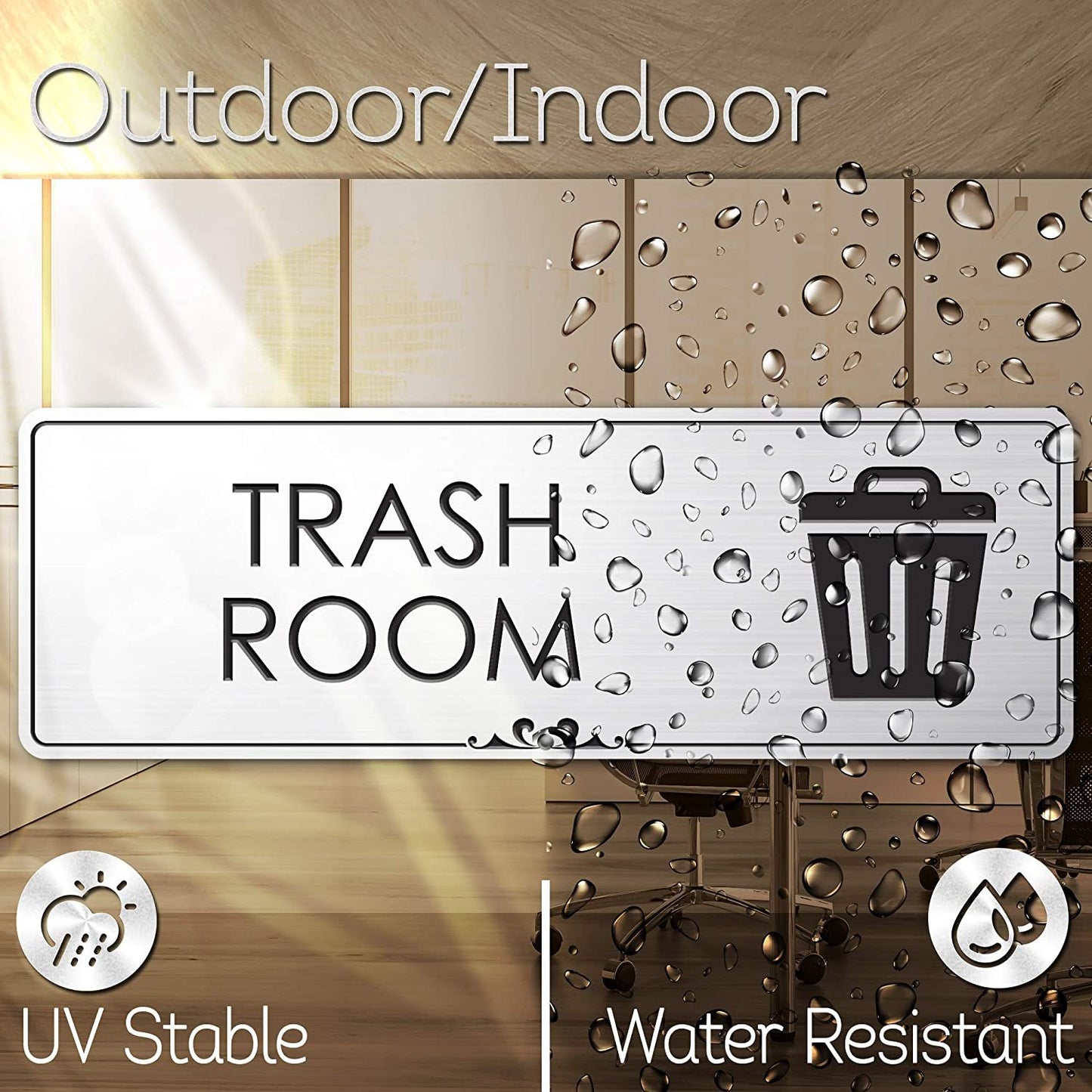 Trash Only Sign Office Room Recycle Trash Sign