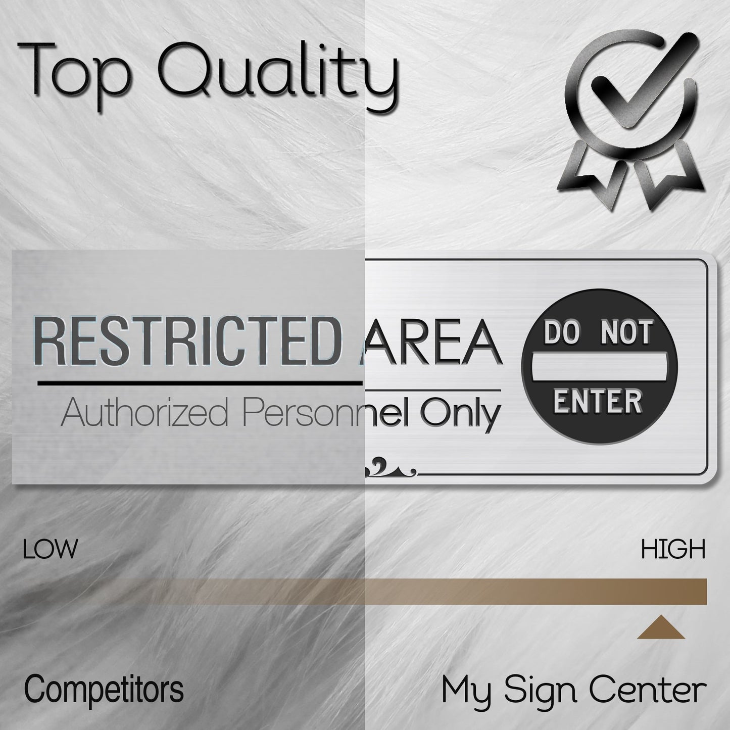 Restricted Area Authorized Personnel Only - Laser Engraved Sign