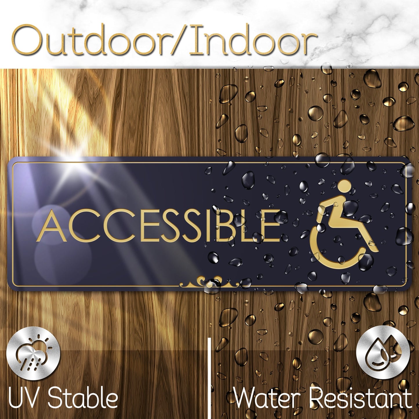 Accessible - Laser Engraved Sign