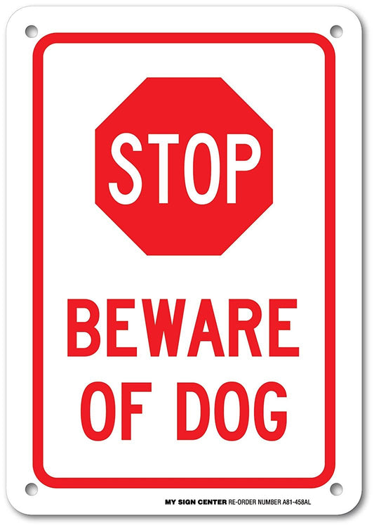 Beware of Dog Warning Sign