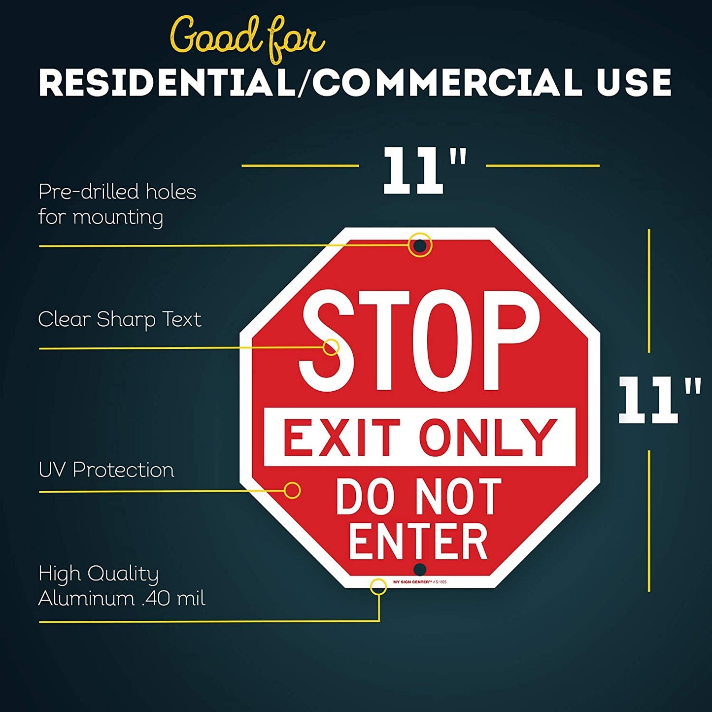 Stop Exit Only Do Not Enter Sign