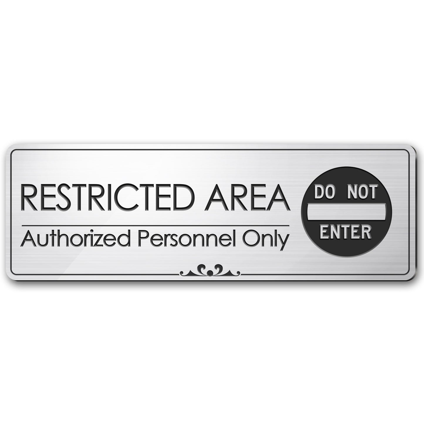Restricted Area Authorized Personnel Only - Laser Engraved Sign