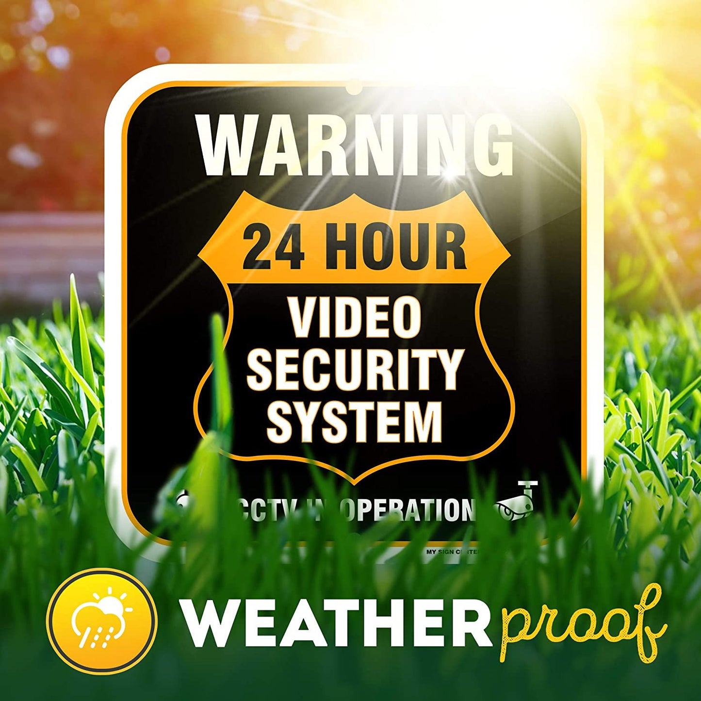 Warning CCTV 24 Hour Surveillance Sign