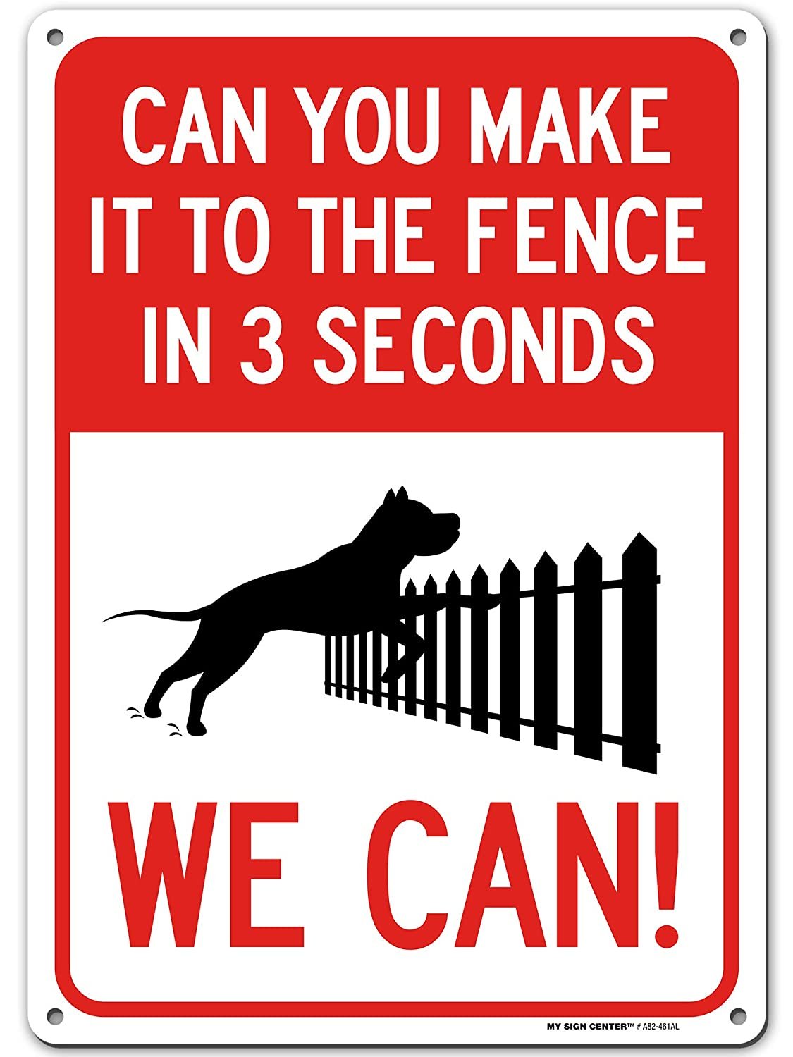 Funny Dog On Premises Sign