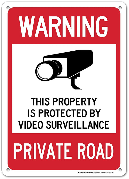 Warning Private Road Sign
