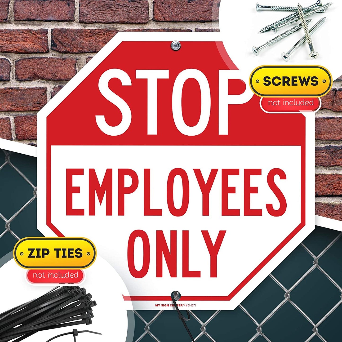 Stop Employees Only Sign