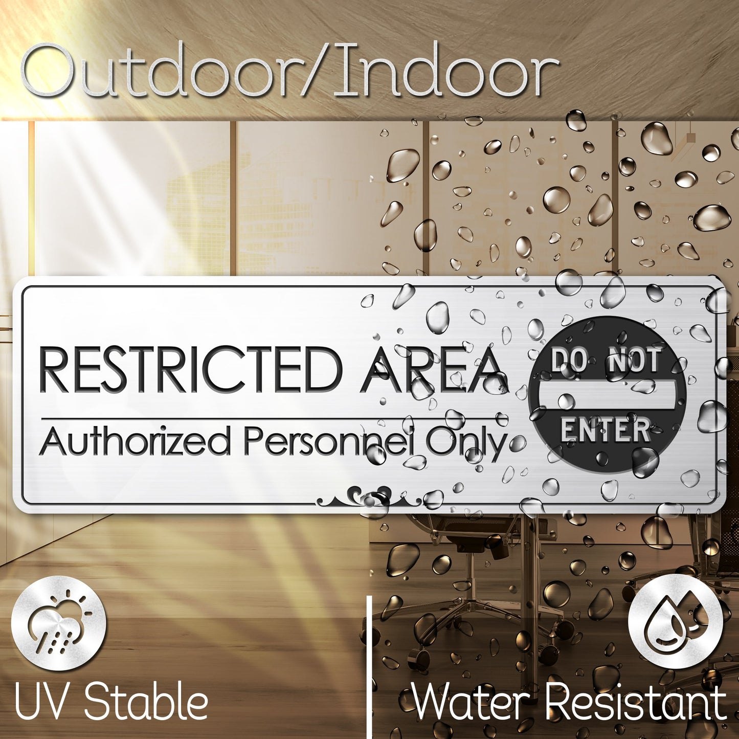 Restricted Area Authorized Personnel Only - Laser Engraved Sign