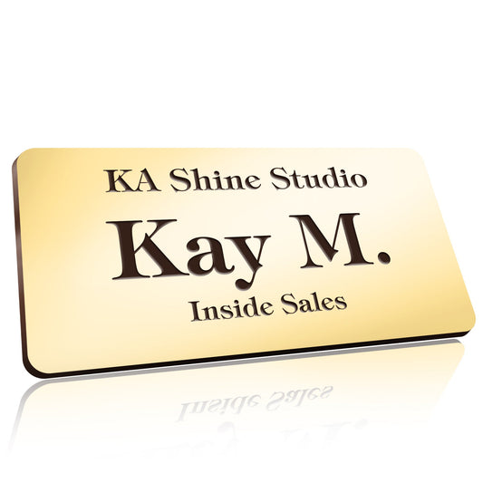 Personalized Name Tags with Pin, 1.5" x 3"