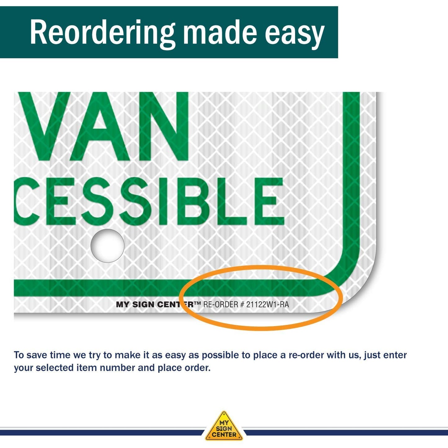 Van Accessible Handicap Parking Sign 4