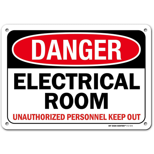 High Voltage Electrical Room Sign, Danger Authorized Personnel Only