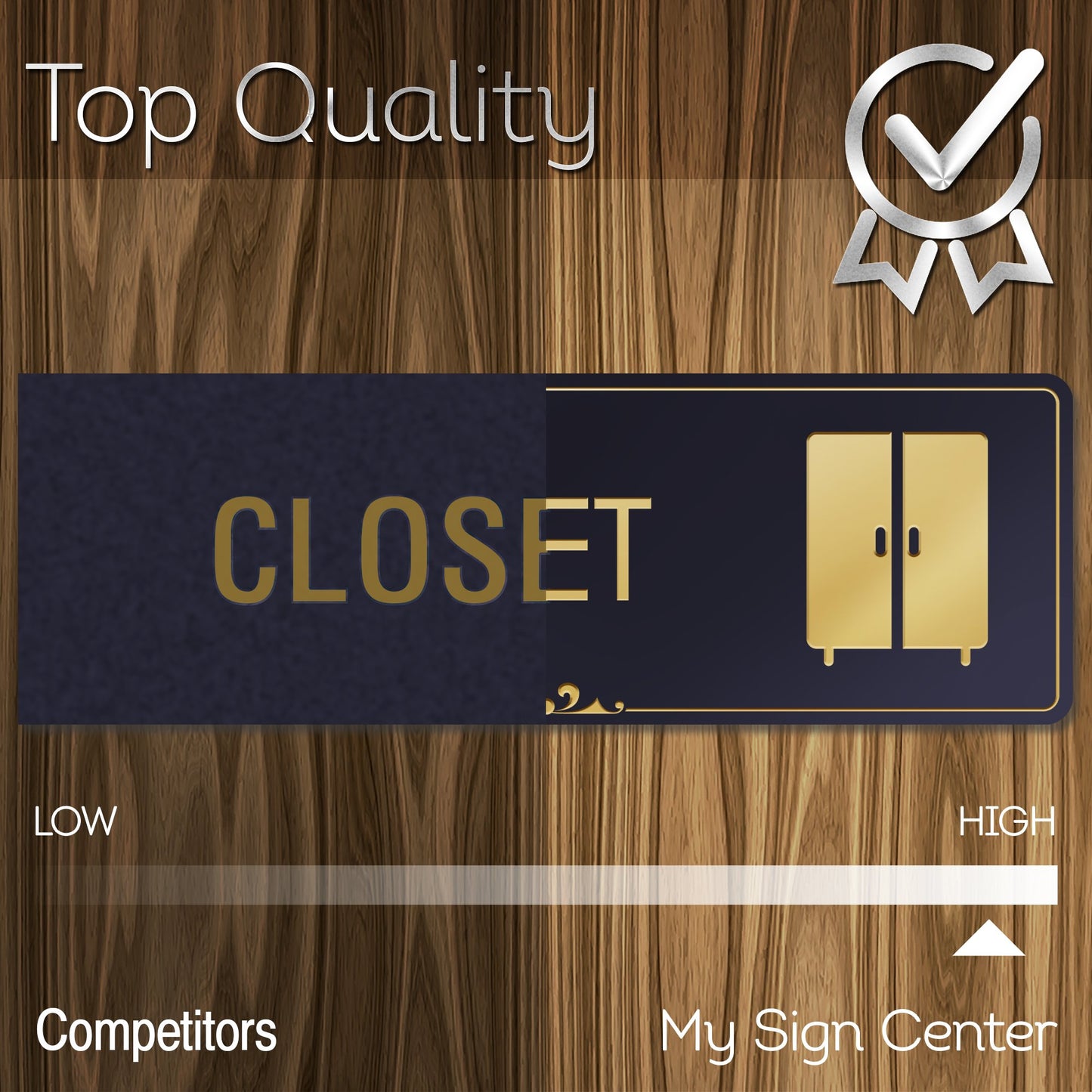 Closet Door Storage Room Sign