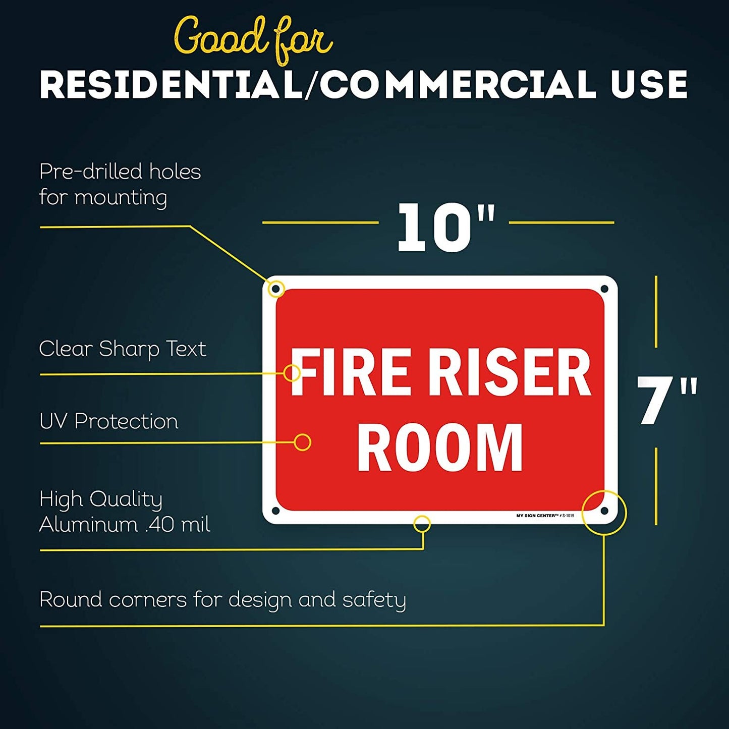 Fire Riser Room Sign