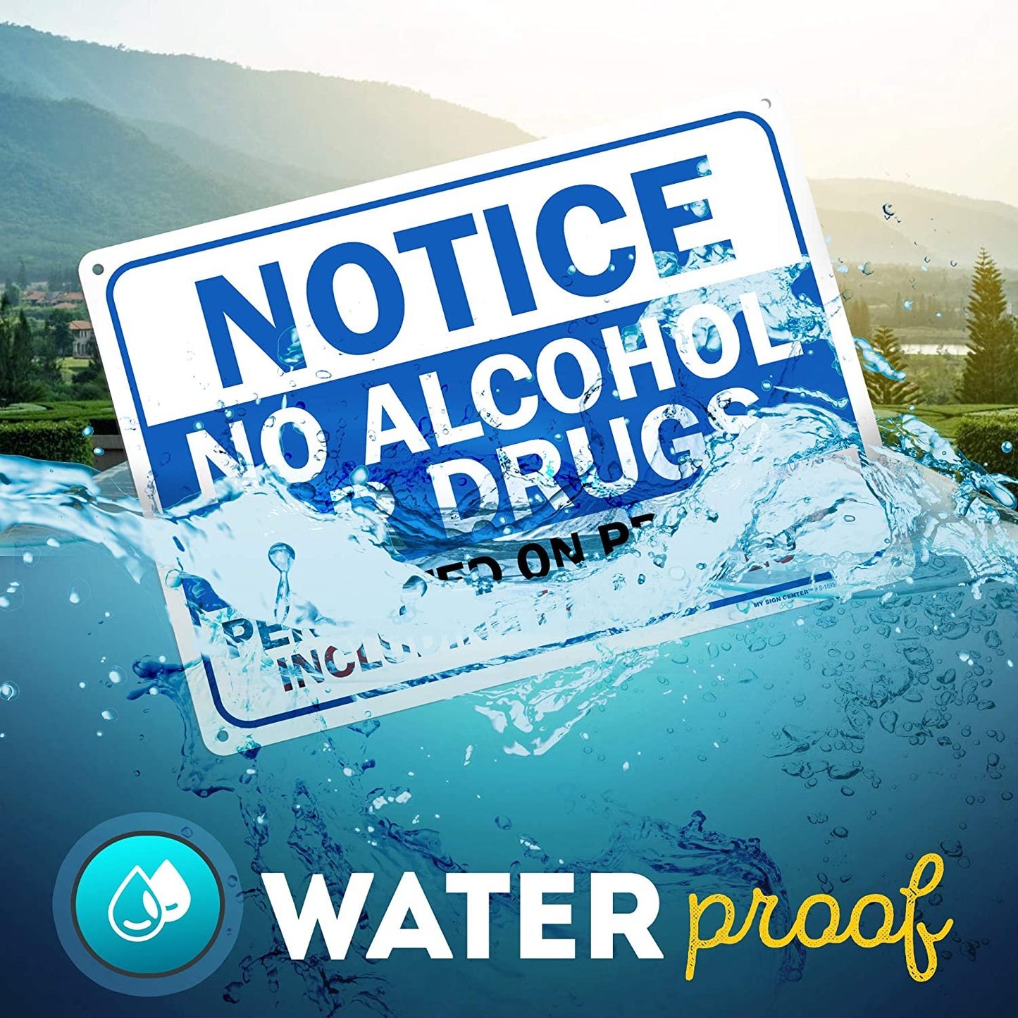 Notice Property Rules Sign No Alcohol Or Drugs Permitted