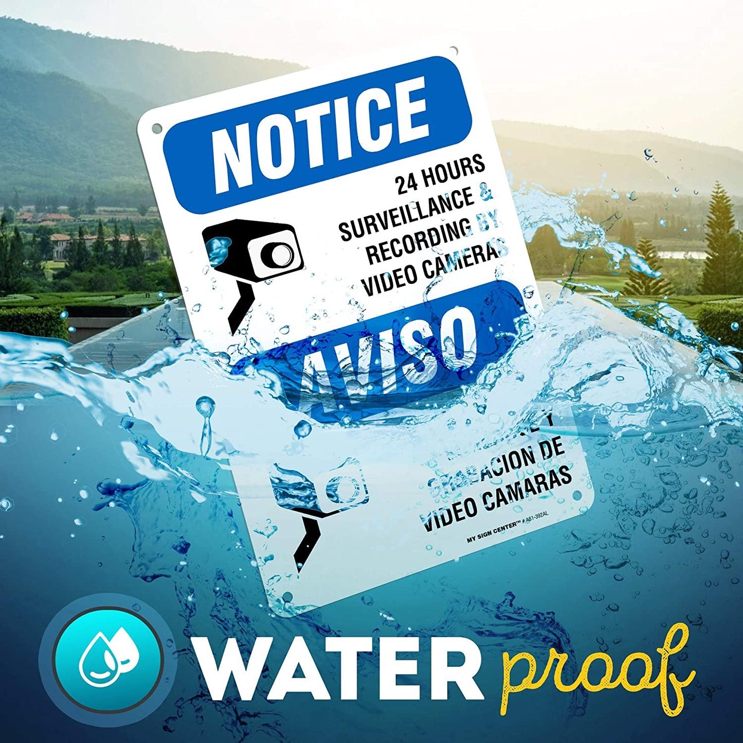 Bilingual English/Spanish Video Recording Sign