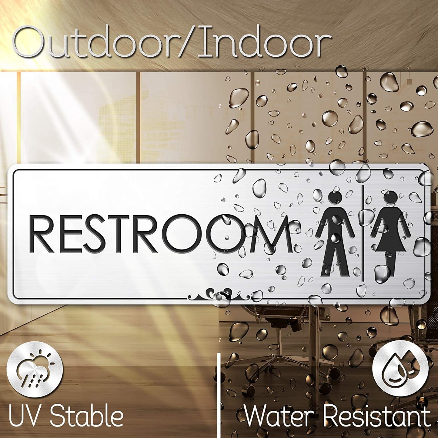 Restroom - Laser Engraved Sign