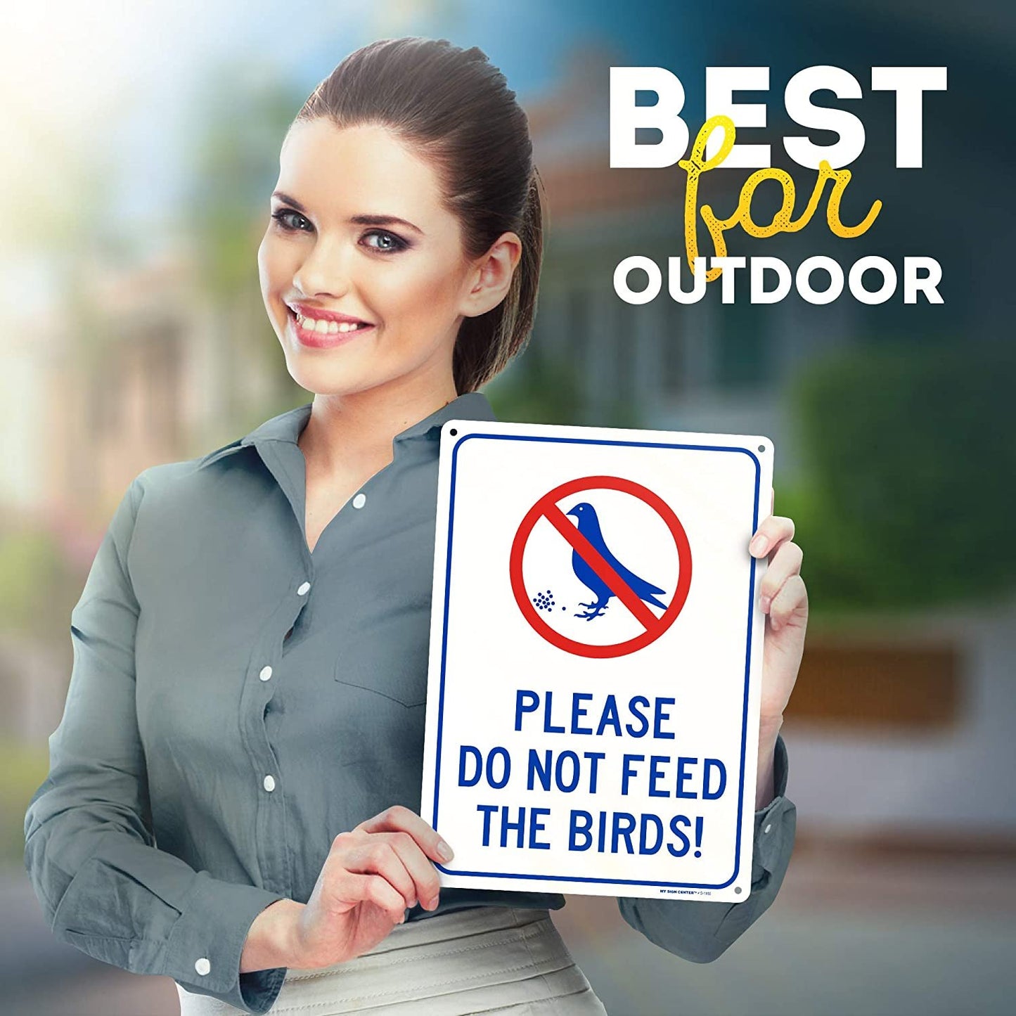 Please Do Not Feed Bird Sign