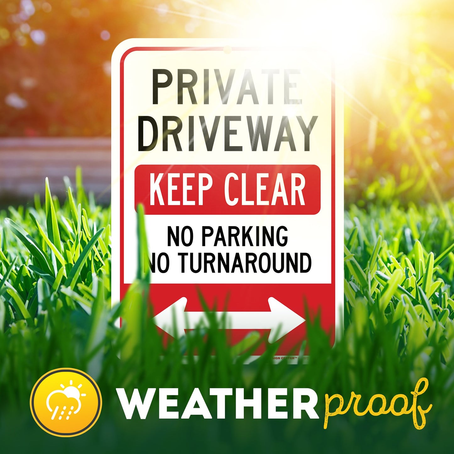 Keep Clear Private Driveway Sign No Parking No Turnaround
