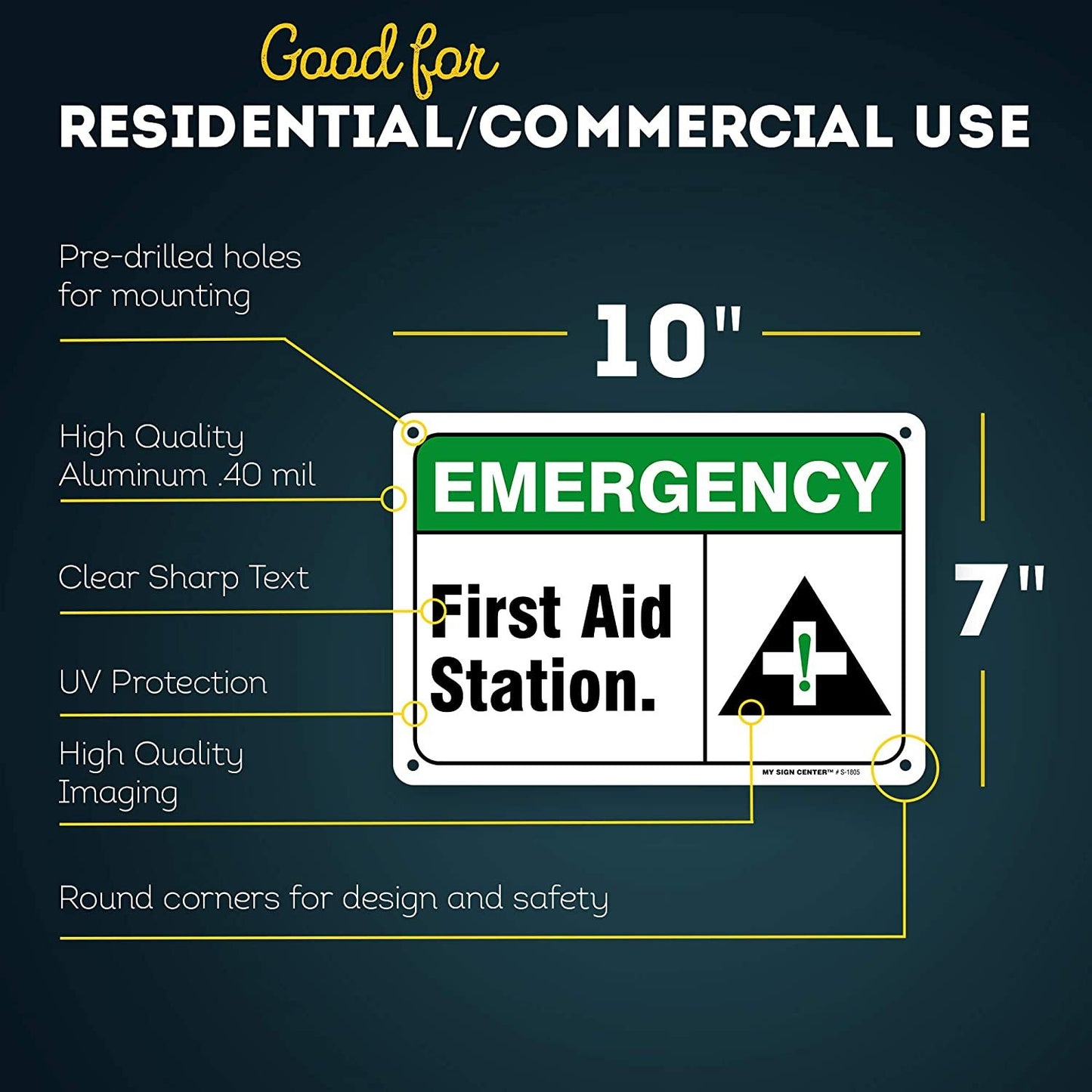 Emergency First Aid Station Sign