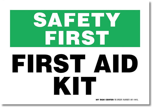 First Aid Kit Decal Safety Sign