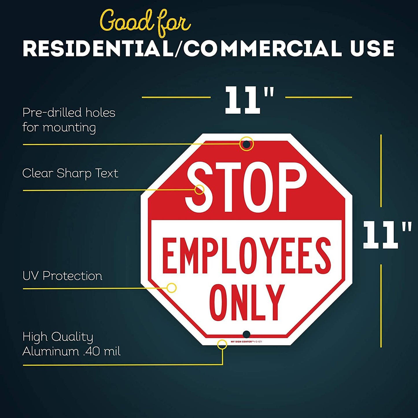 Stop Employees Only Sign