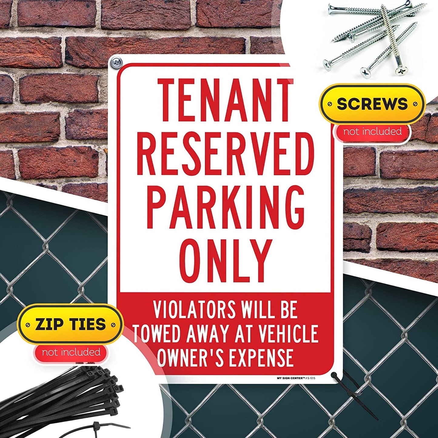 Tenant Parking Only Unauthorized Vehicles Will Be Towed Signs