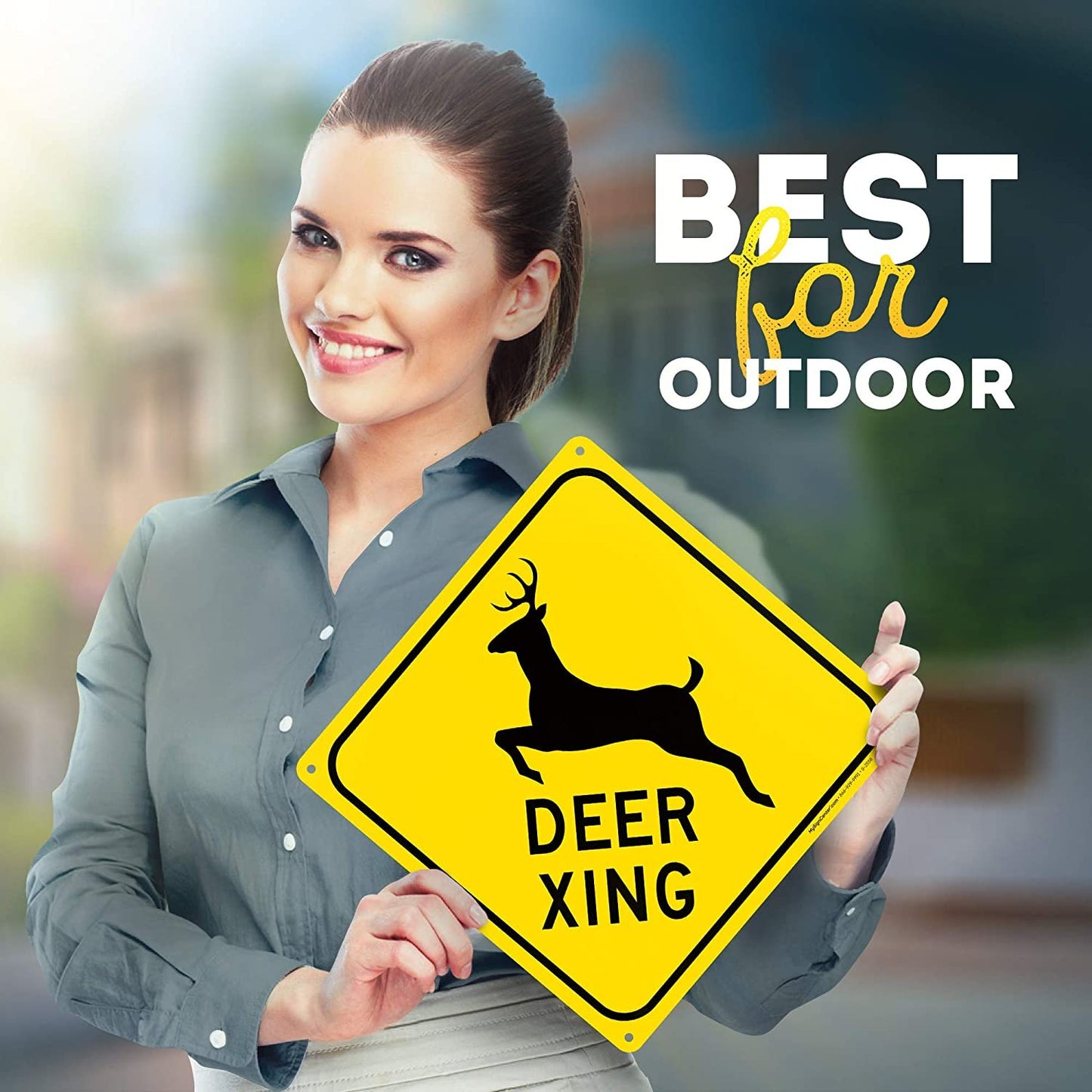 Deer Crossing Sign Diamond Shape Deer Warning Road sign