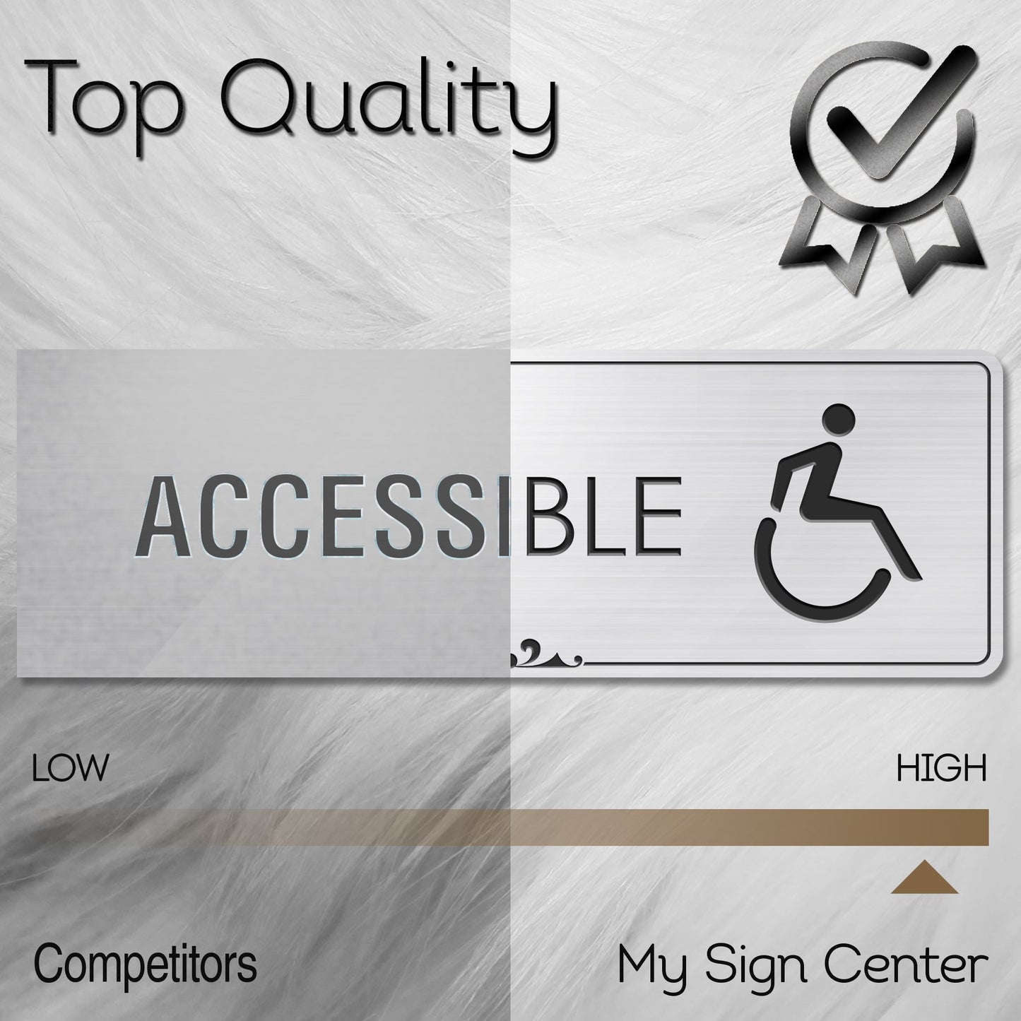 Accessible - Laser Engraved Sign