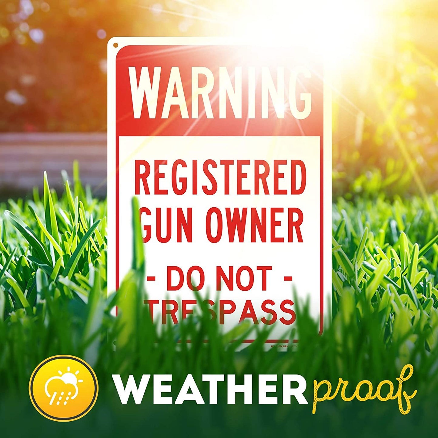 Private Property No Trespassing Registered Gun Owner Sign