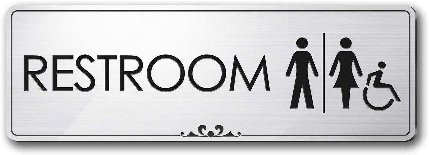 Restroom Accessible - Laser Engraved Sign