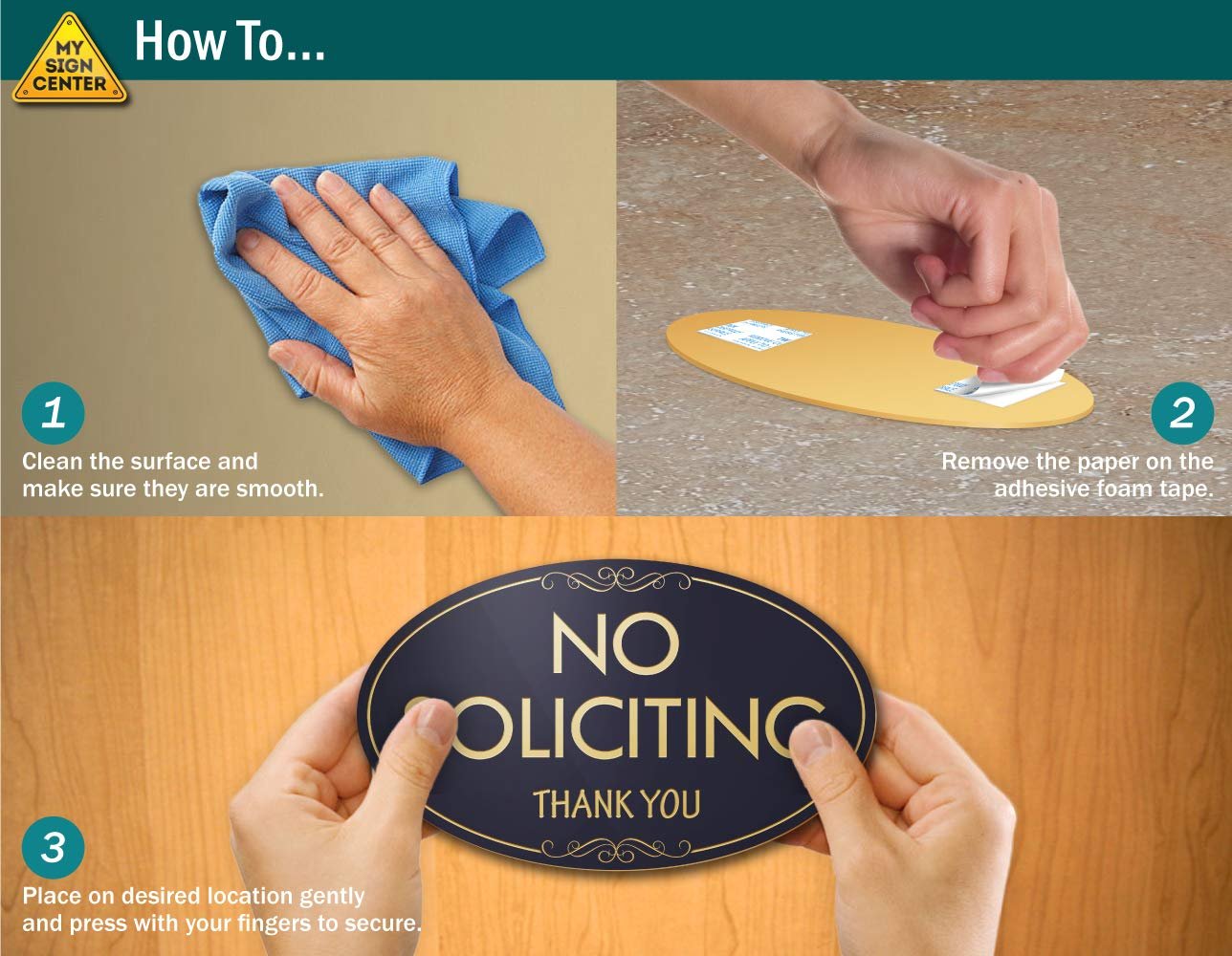 No Soliciting Laser Engraved Sign 2