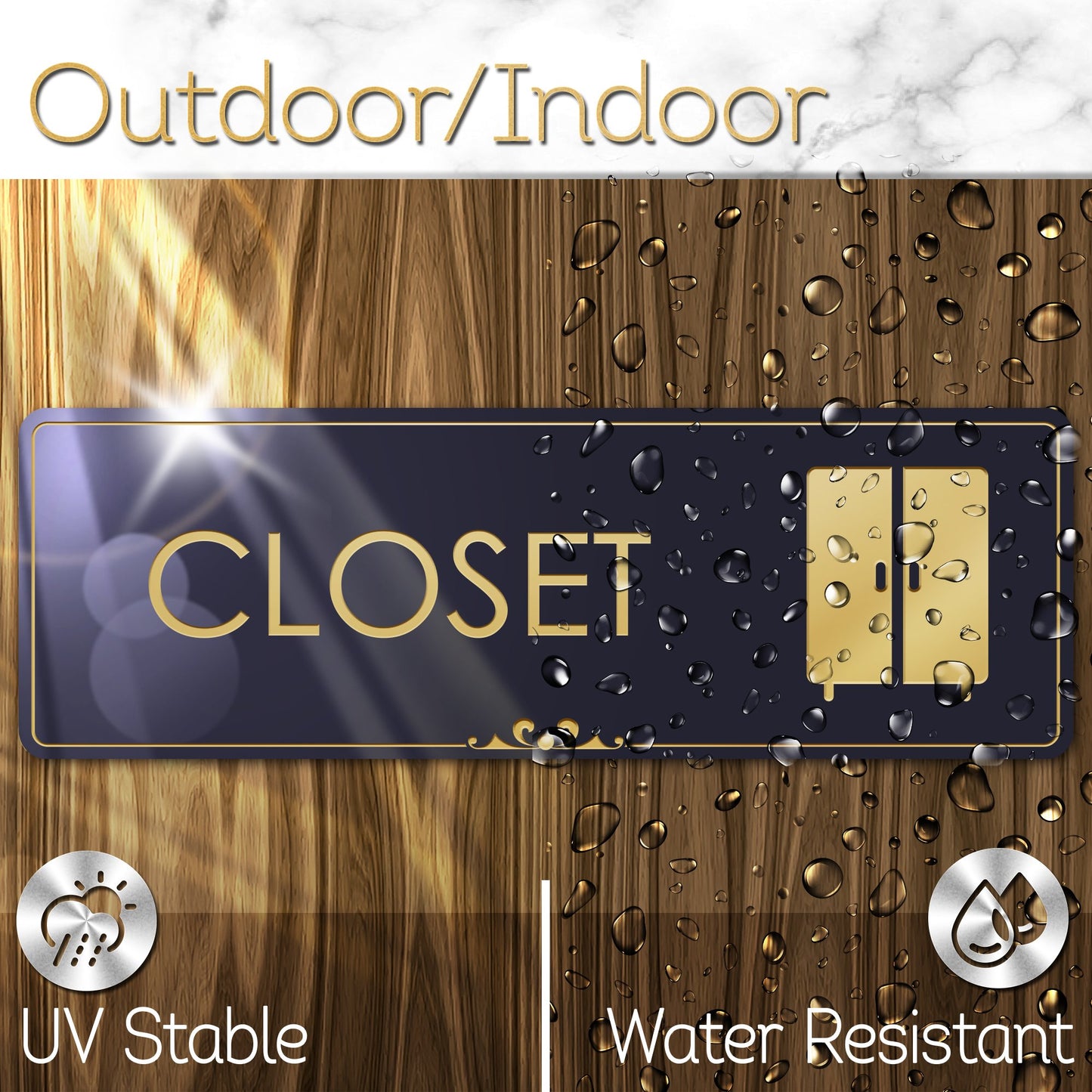 Closet Door Storage Room Sign